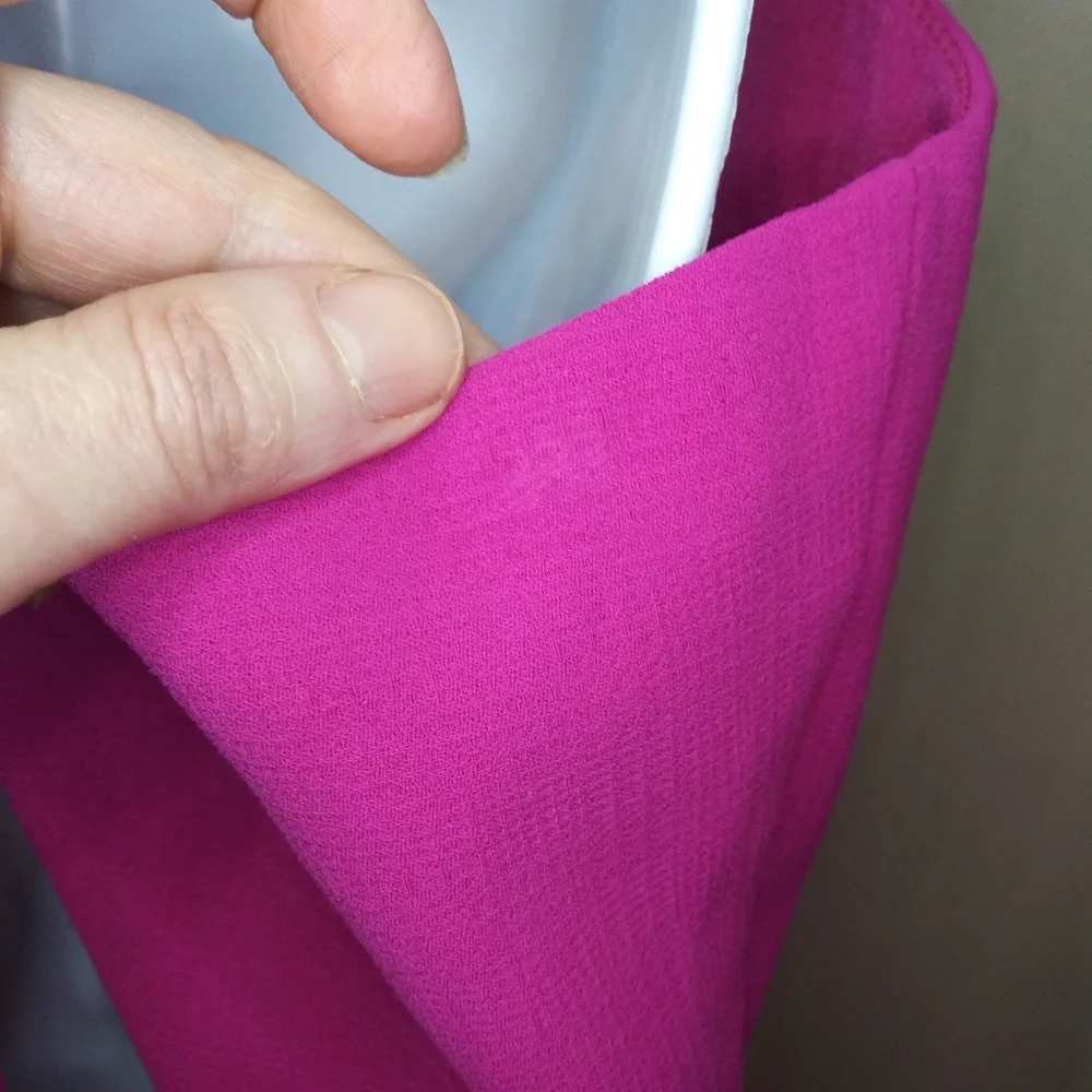 Adelyn Rae Sexy Fuschia Scalloped Peek-A-Boo Bodice Skater Style Dress - Picture 9 of 13